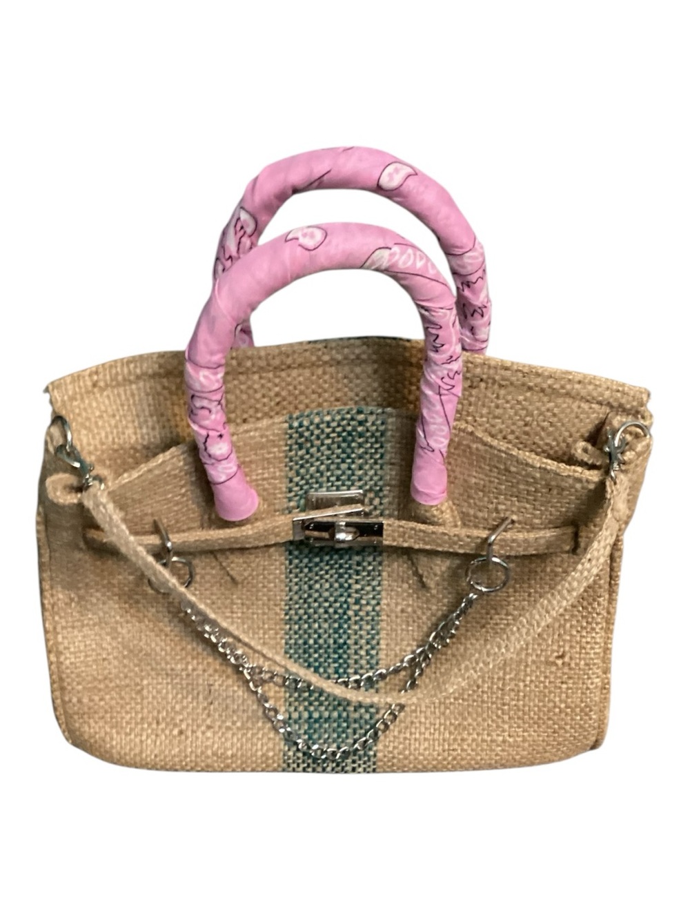 MUSEO FACTORY JUTE HANDBAG